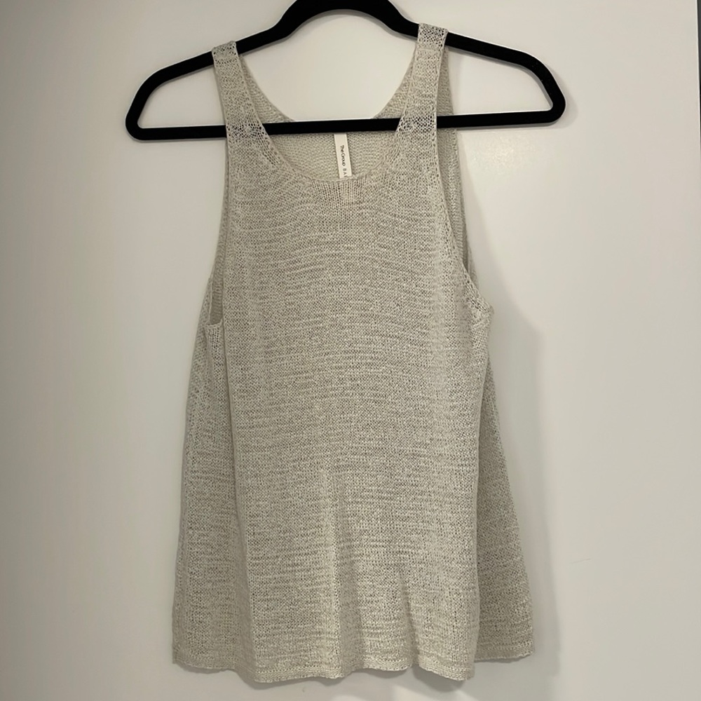 Aritzia, Babaton Sweater Tank, Size S, Off-White/Grey